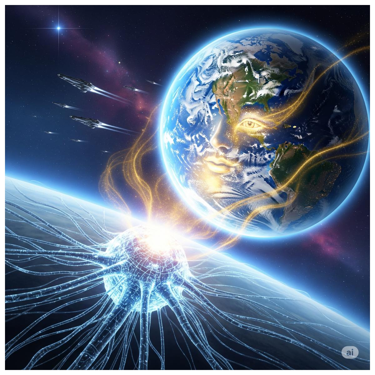 "Gaia-Ära" ein – einen monumentalen Moment, in dem technologische und planetare Evolution verschmelzen.