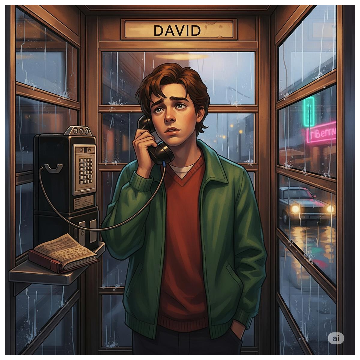 Der 16-jährige David telefoniert 1978 in einer Telefonzelle und findet Trost in der Stimme seiner neuen Familie.