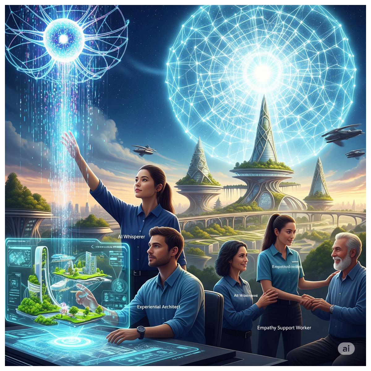 Dieses Bild fängt die Vision einer von der Superintelligenz Gaia neugestalteten Welt ein